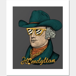 Howdylton - Alexander Hamilton in a Cowboy Hat Posters and Art